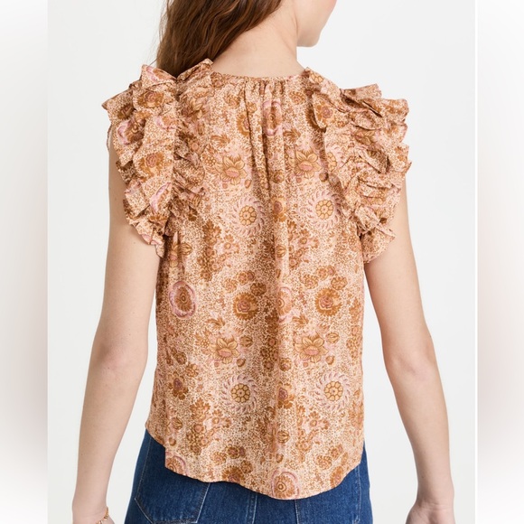 $225 Ulla Johnson Elisa Sleeveless Tank Shirt Blouse in Meadow Size XS/S - Picture 3 of 8